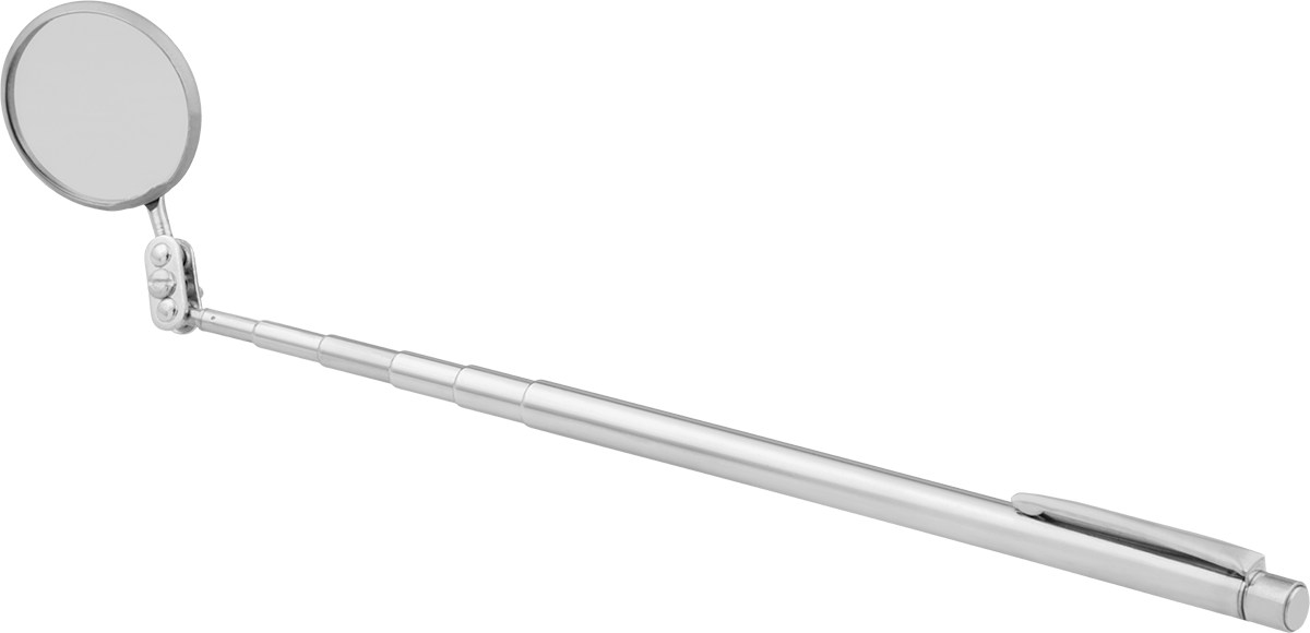 Mıknatıslı El Tipi Muayene Aynası, Yuvarlak, 6“ ila 27” Tutamak Uzunluğu, 1-1/4" Çap