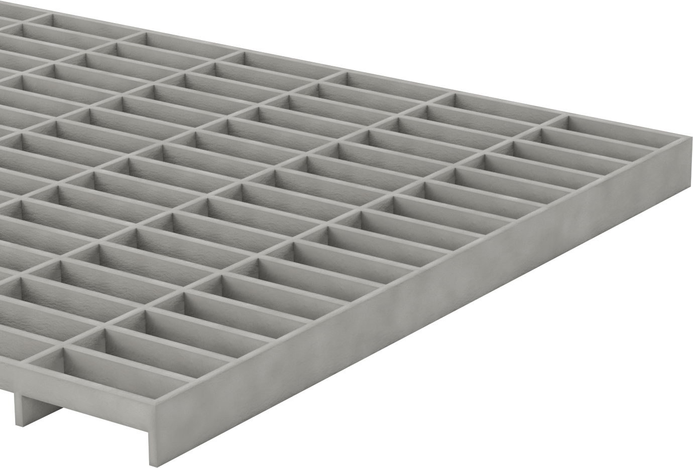 Fiberglas Çubuk Izgara, 2 ft. Genişlik x 4 ft. Uzunluk, 1-1/2“ Yükseklik x 1/4” Genişlik Rulman Çubuğu