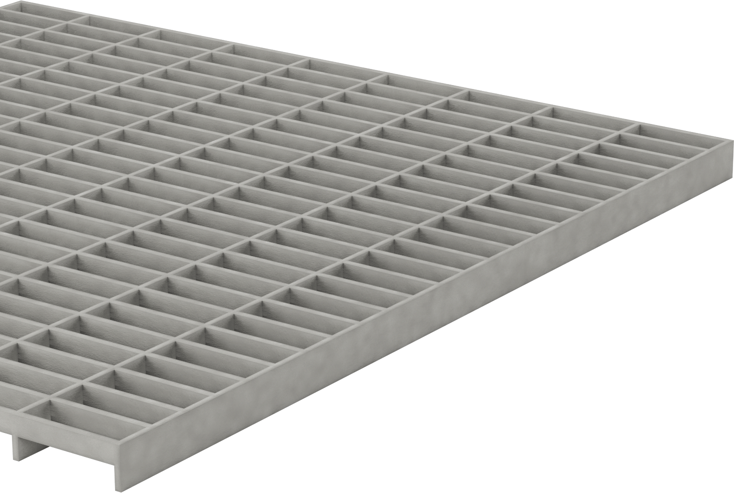 Fiberglas Çubuk Izgara, 3' Genişlik x 3' Uzunluk, 1-1/2“ Yükseklik x 1/4” Genişlik Rulman Çubuğu