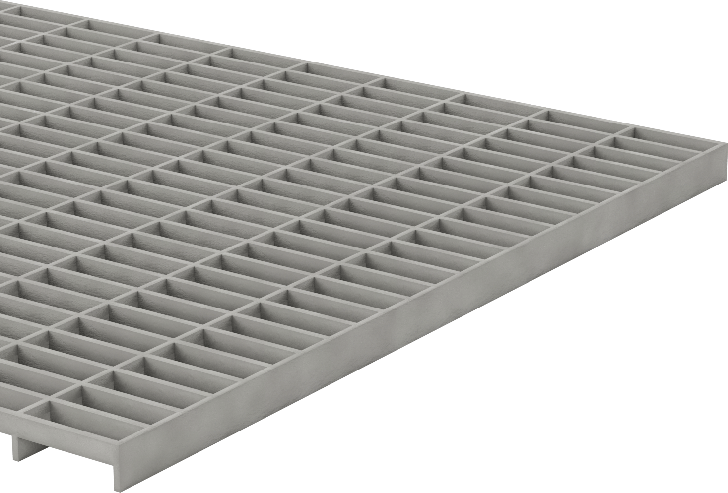 Fiberglas Çubuk Izgara, 3' Genişlik x 6' Uzunluk, 1-1/2“ Yükseklik x 1/4” Genişlik Rulman Çubuğu