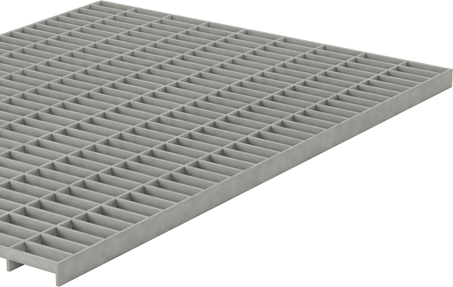 Fiberglas Çubuk Izgara, 4' Genişlik x 3' Uzunluk, 1-1/2“ Yükseklik x 1/4” Genişlik Rulman Çubuğu