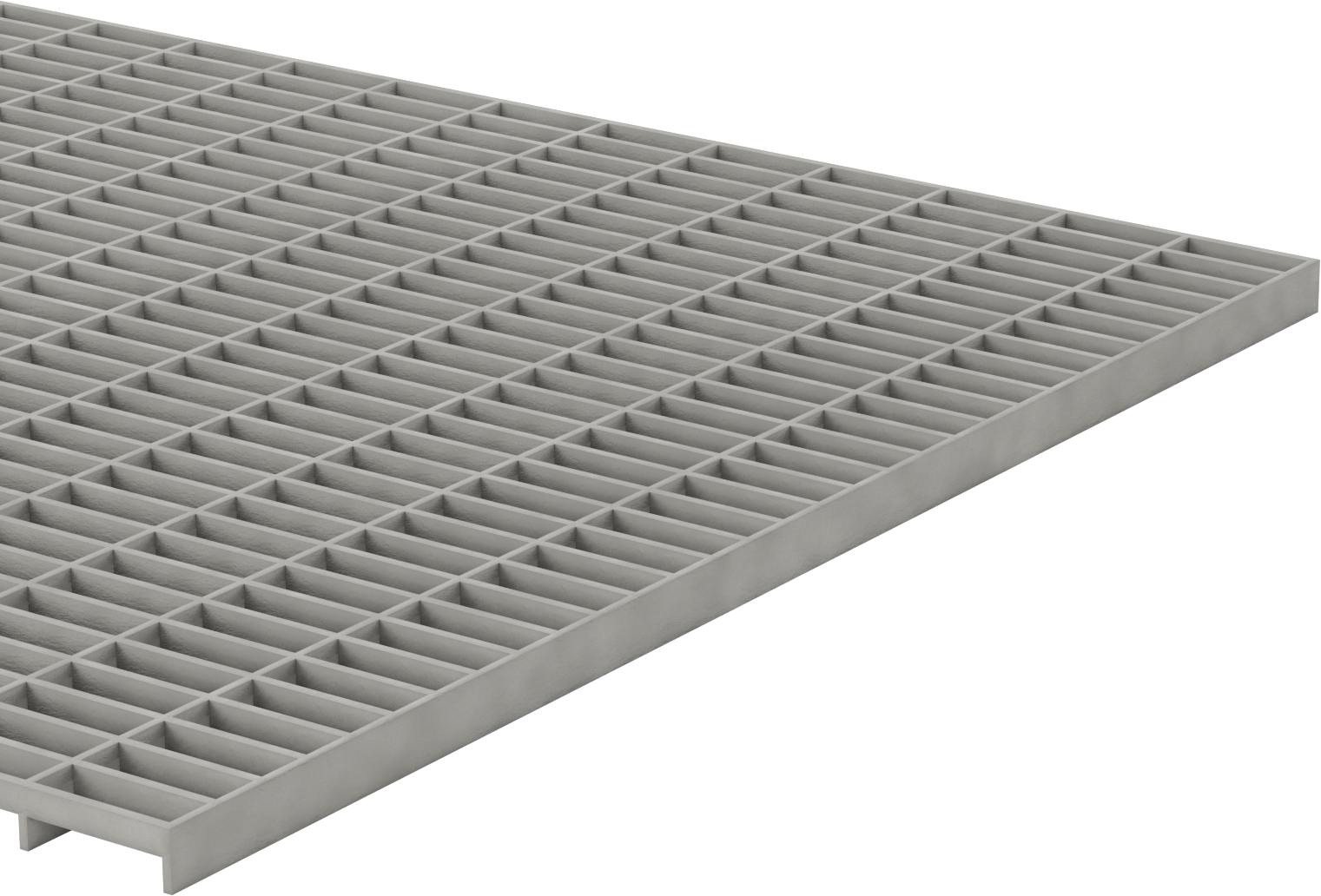 Fiberglas Çubuk Izgara, 4' Genişlik x 6' Uzunluk, 1-1/2“ Yükseklik x 1/4” Genişlik Rulman Çubuğu