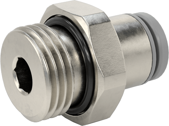 Tak-Bağlan Boru Adaptörü, Soğutma Sistemleri için, 4 mm Boru Dış Çapı için, 1/8 BSPP Erkek