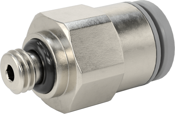 Tak-Bağlan Boru Adaptörü, Soğutma Sistemleri için, 6 mm Boru Dış Çap, M5 x 0,8 mm Erkek