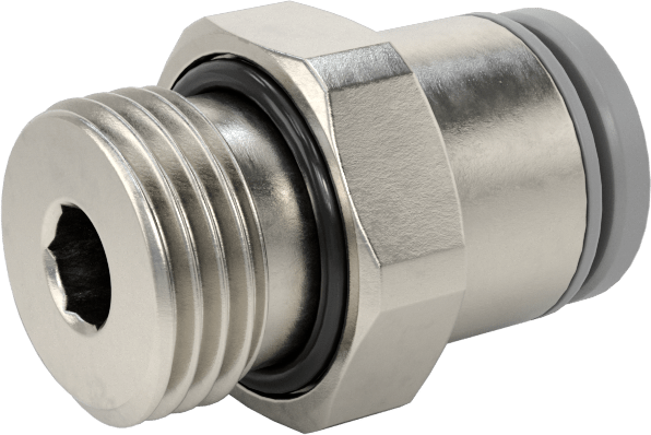 Tak-Bağlan Boru Adaptörü, Soğutma Sistemleri için, 6 mm Boru Dış Çapı için, 1/8 BSPP Erkek