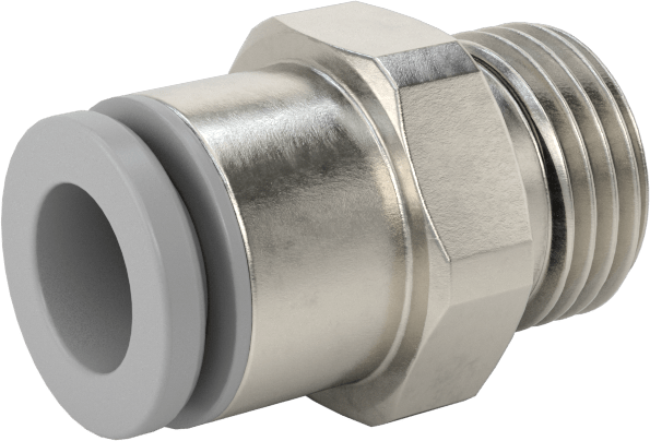 Tak-Bağlan Boru Adaptörü, Soğutma Sistemleri için, 6 mm Boru Dış Çapı için, 1/8 BSPP Erkek