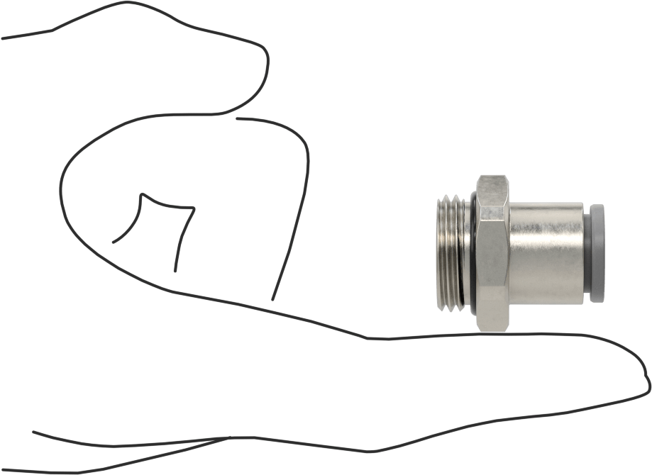 Tak-Bağlan Boru Adaptörü, Soğutma Sistemleri için, 12 mm Boru Dış Çapı için, 1/2 BSPP Erkek