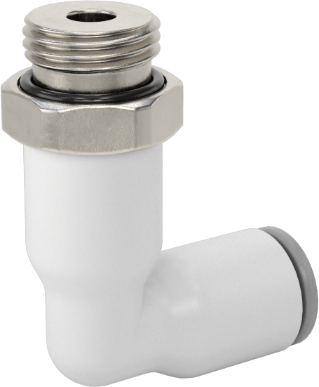 Tak-Bağlan Boru Adaptörü, Dönerli 90 Derece Dirsek, 6 mm Boru Dış Çapı için, 1/8 BSPP Erkek