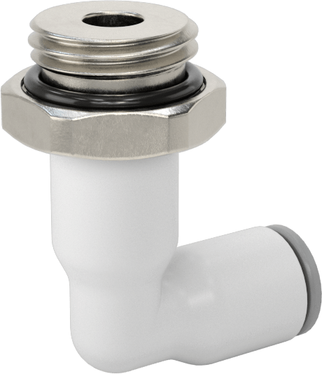 Tak-Bağlan Boru Adaptörü, Dönerli 90 Derece Dirsek, 6 mm Boru Dış Çapı için, 1/4 BSPP Erkek