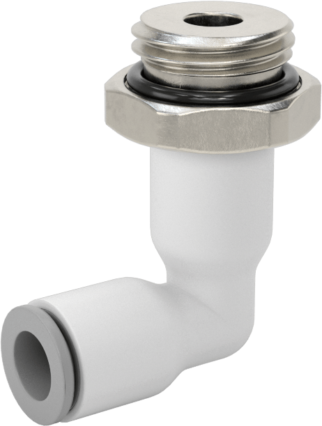 Tak-Bağlan Boru Adaptörü, Dönerli 90 Derece Dirsek, 6 mm Boru Dış Çapı için, 1/4 BSPP Erkek