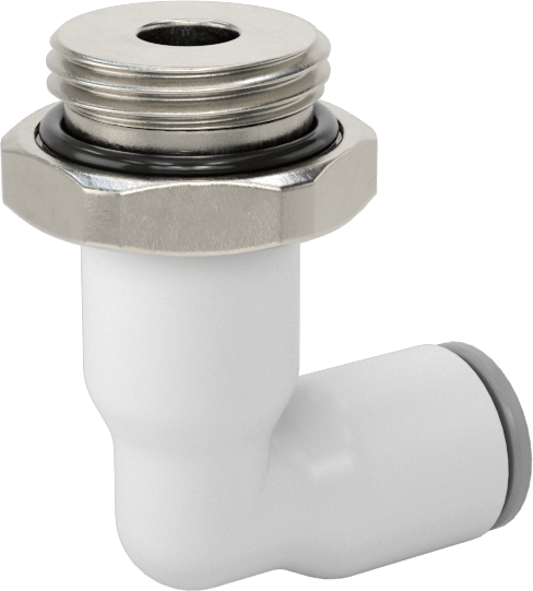 Tak-Bağlan Boru Adaptörü, Dönerli 90 Derece Dirsek, 8 mm Boru Dış Çapı için, 3/8 BSPP Erkek