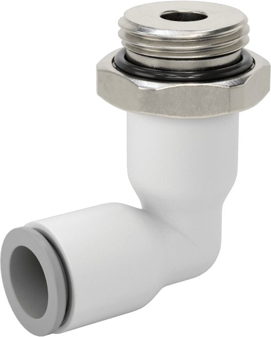 Tak-Bağlan Boru Adaptörü, Dönerli 90 Derece Dirsek, 12 mm Boru Dış Çapı için, 1/2 BSPP Erkek