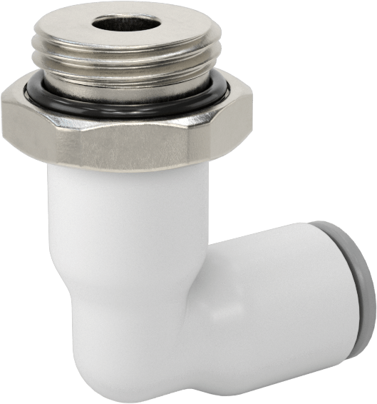 Tak-Bağlan Boru Adaptörü, Dönerli 90 Derece Dirsek, 12 mm Boru Dış Çapı için, 1/2 BSPP Erkek