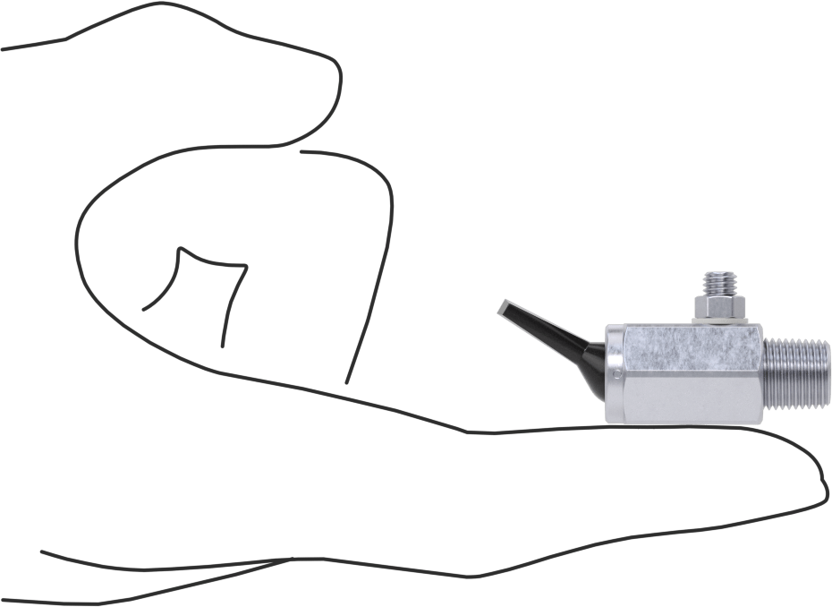Pirinç Gövdeli Hızlı Çalışan Kompakt Açma/Kapama Valfi, Toggle Anahtarlı, 1/8 NPT Erkek x 10-32 UNF Erkek