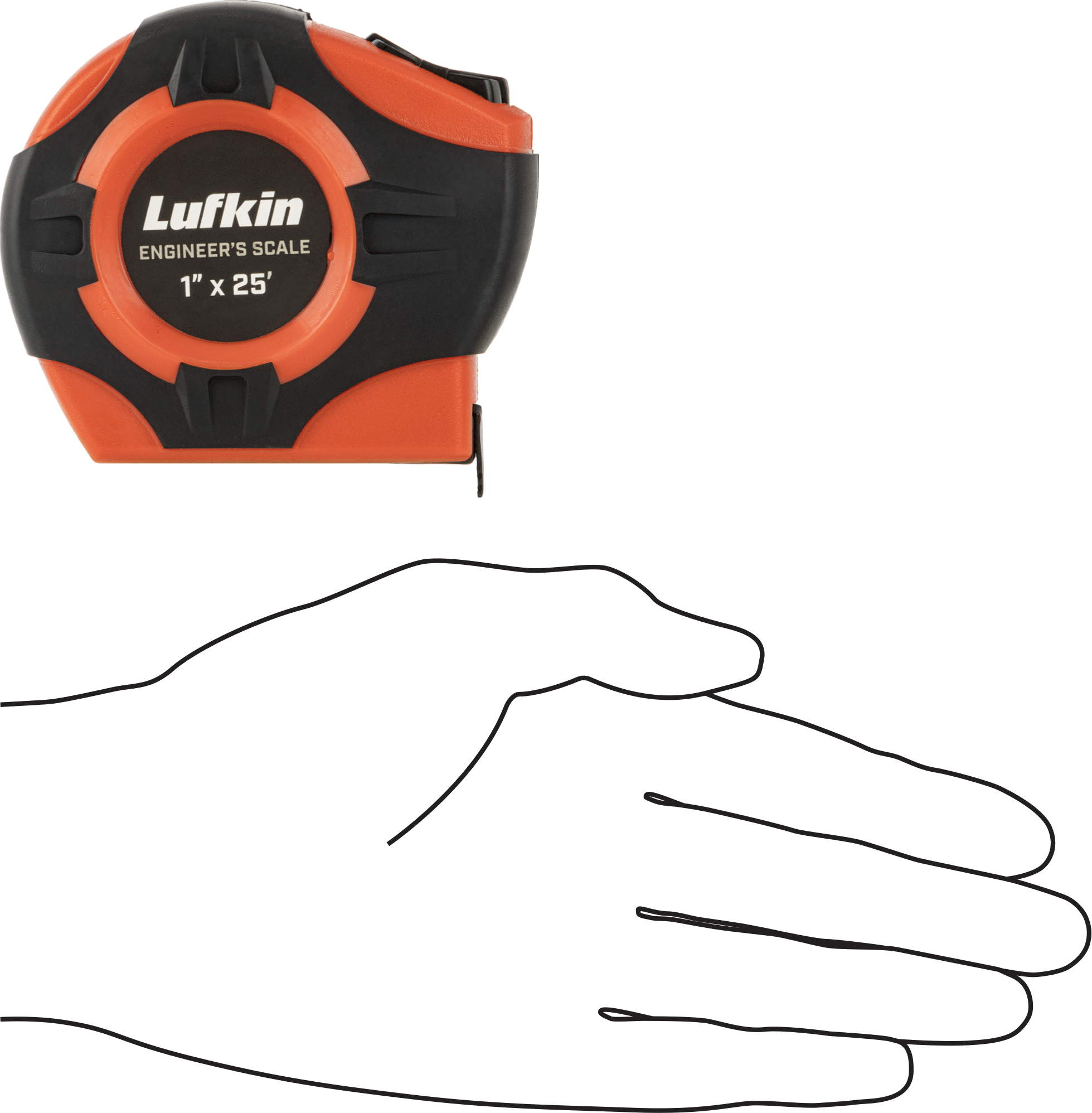 Lufkin Şerit Metre, Model Numarası Phv1425Dn, 25 Fit Uzunluk, 16'lık ve 10'luk Ölçekler