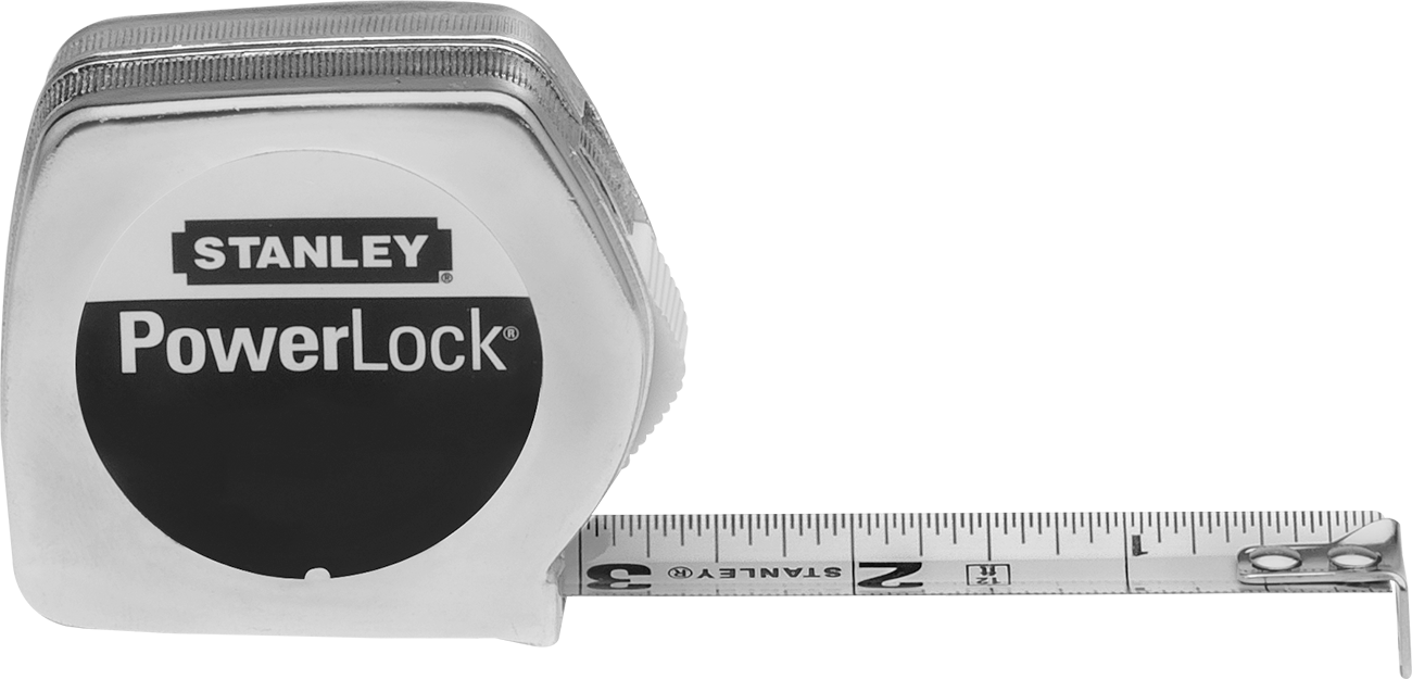 Stanley Powerlock Şerit Metre, Model 33-312, İnç Ölçekleri, 12 Fit Uzunluk