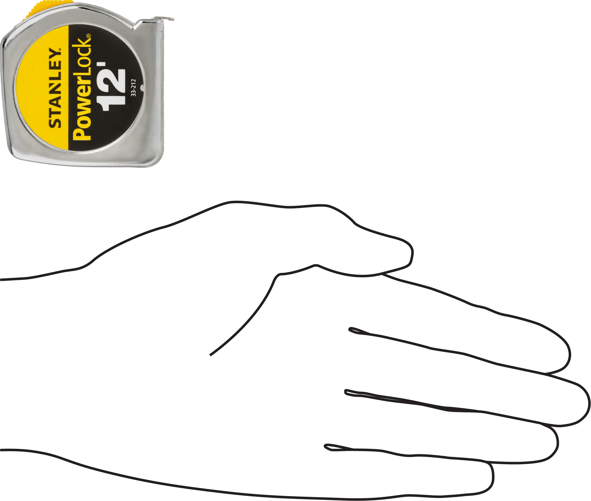 Stanley Powerlock Şerit Metre, Model 33-212, İnç Ölçekleri, 12 Fit Uzunluk
