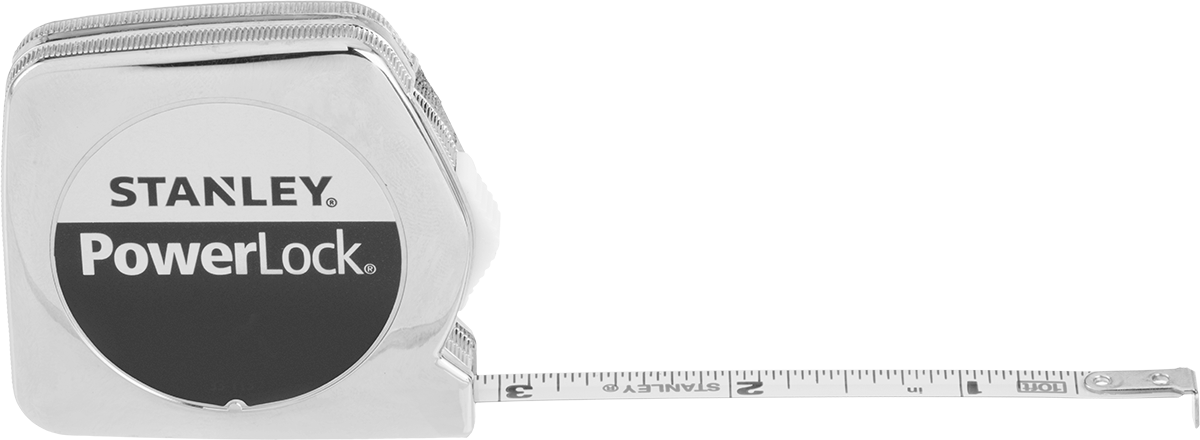 Stanley Powerlock Şerit Metre, Model 33-115, İnç Ölçekleri, 10 Fit Uzunluk