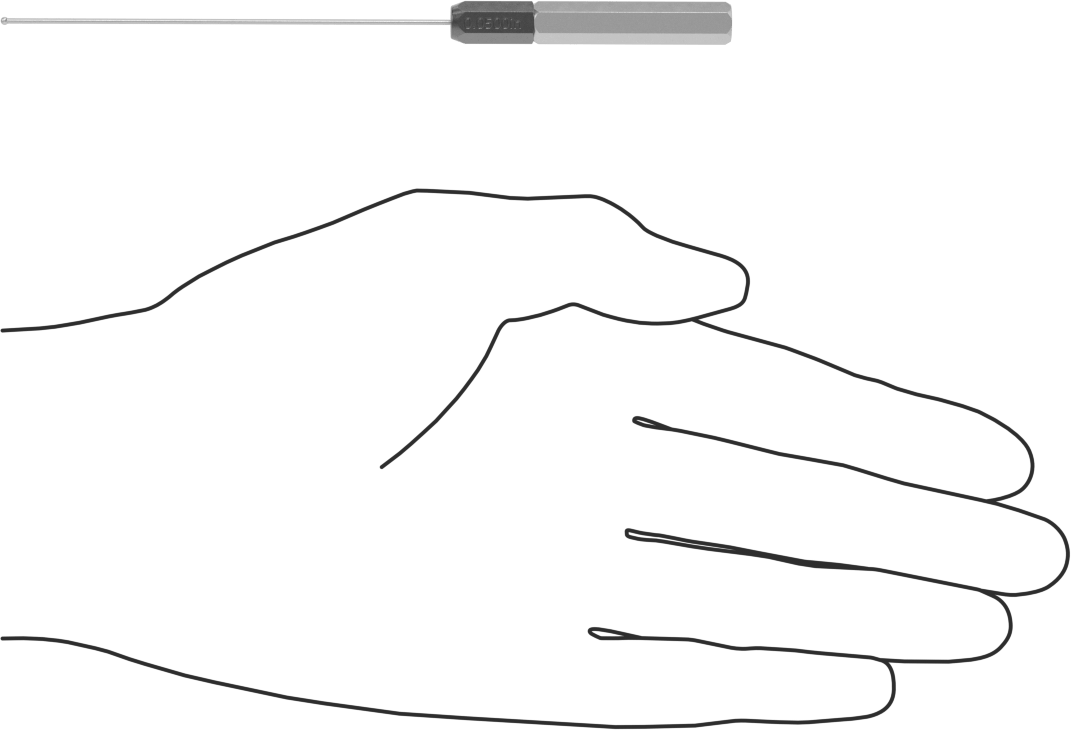 Saplı Bilyalı Uçlu Tıkaç Ölçer, 0,0500 inç Boyut