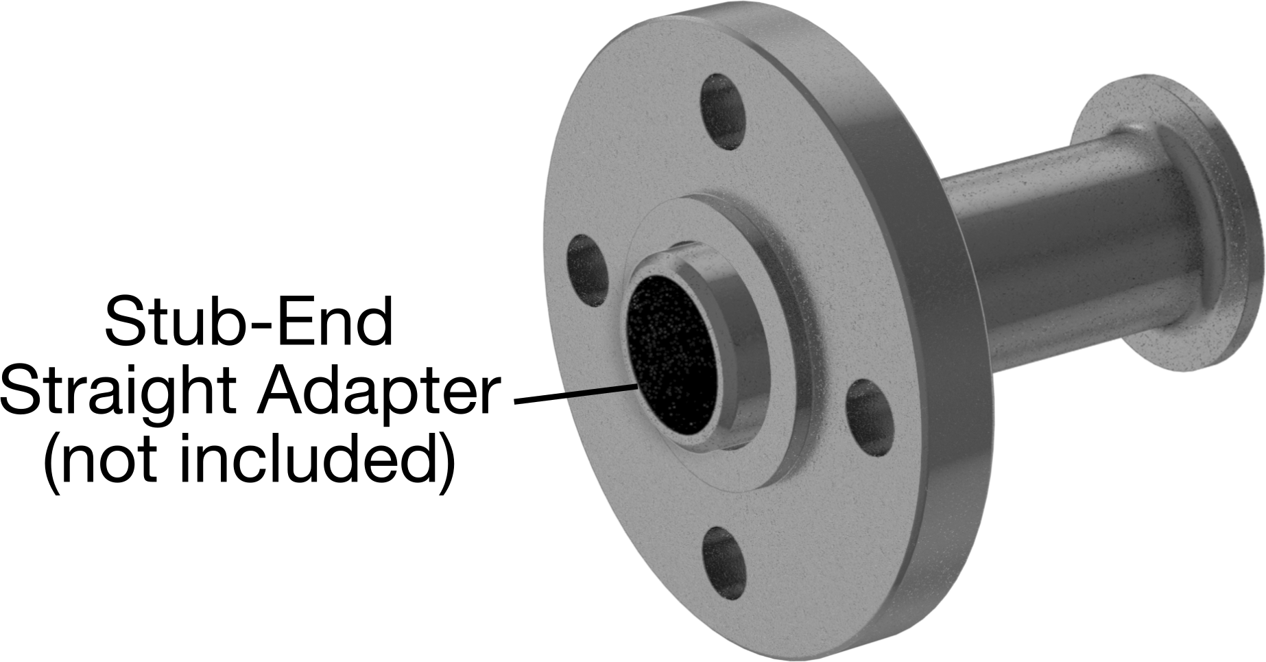 Stub-End Flange with Straight Adapter (Front)