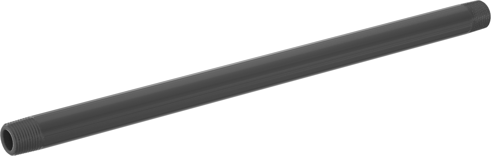 Sıcak Su için CPVC Boru, Her İki Ucu Dişli, 3/8 NPT, 12" Uzunluk