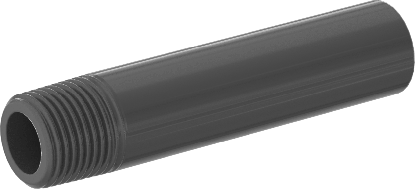 Sıcak Su için CPVC Boru, Bir Ucu Dişli, 3/8 NPT, 3" Uzunluk