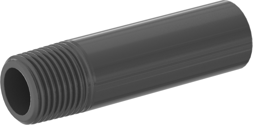 Sıcak Su için CPVC Boru, Bir Ucu Dişli, 1/2 NPT, 3" Uzunluk