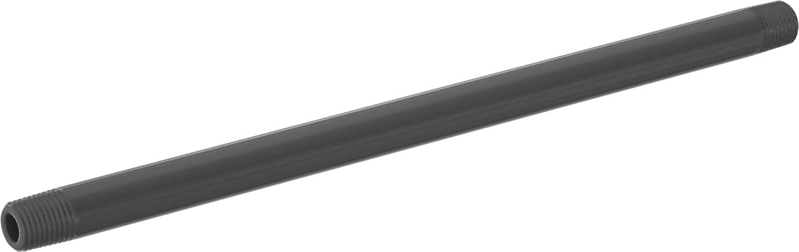 Sıcak Su için CPVC Boru, Her İki Ucu Dişli, 1/4 NPT, 10" Uzunluk