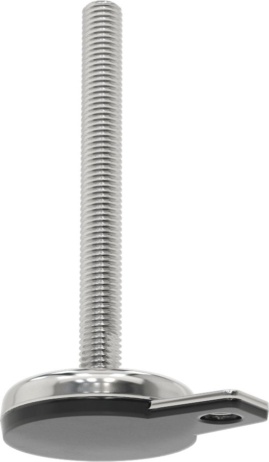 Buna-N Yastıklı 316 Paslanmaz Çelik Sabit Düzleştirme Montaj Parçası, Döner, 6“ Uzunluk, 5/8”-11 Saplama, 1 Ofset Delik, 2700 lbs. Kapasite