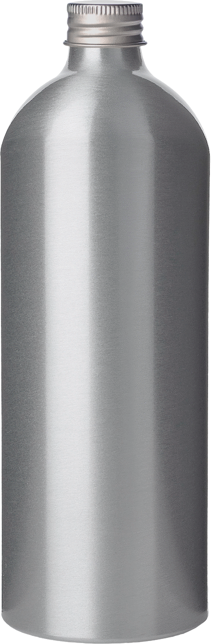 Alüminyum Şişe, Epoksi Kaplı, 16 FL oz/500 ml Kapasite, 7-1/2 inç yükseklik