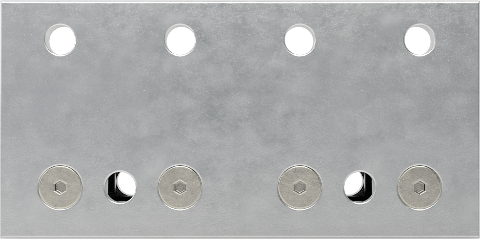 T-Yivli Çerçeve, 25 mm Yüksek Ray için Standart Rulman, 1 Flanş, 100 mm Uzunluk, Gümüş