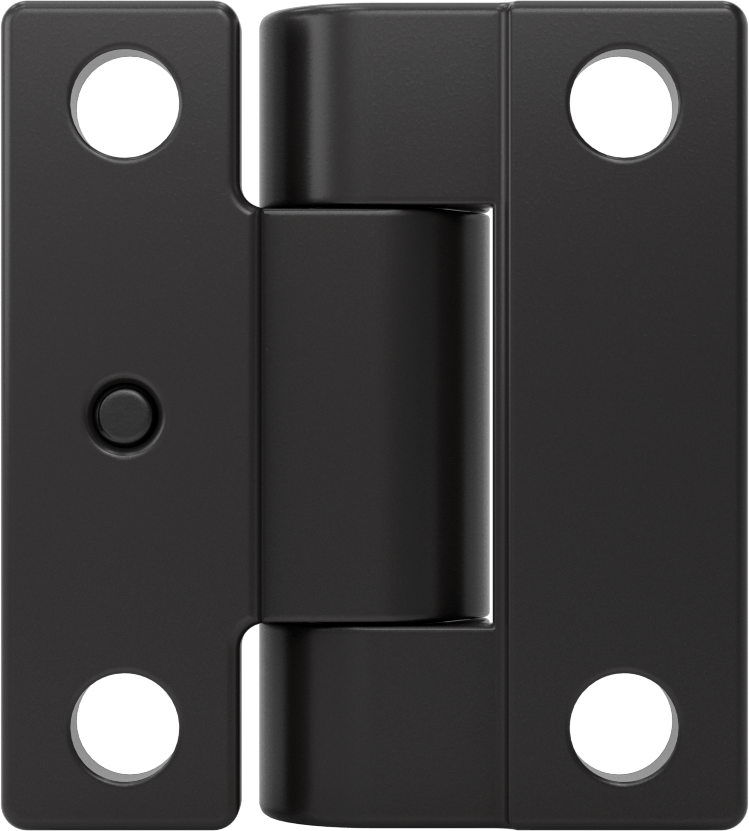 T-Yivli Çerçeve, Ray-Panel Sürtünmeli Menteşe, 40 mm Yüksek Ray için, Siyah