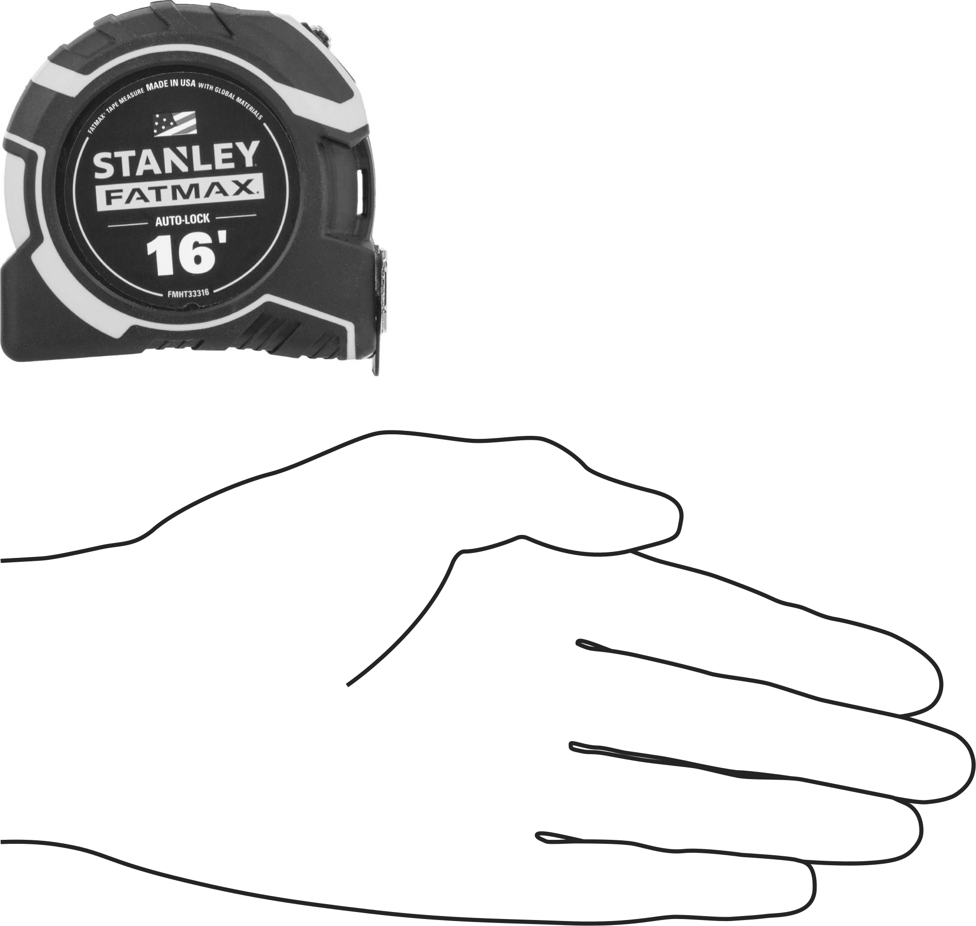 Stanley Fatmax Şerit Metre, Otomatik Kilit ile, Model 33-316, 16 Fit Uzunluk
