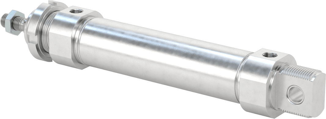 Temiz Oda Yuvarlak Gövde Hava Silindiri, 32 mm Delik Boyutu, 100 mm Strok Uzunluğu