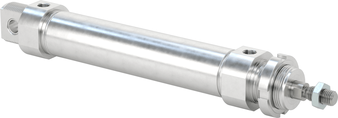 Temiz Oda Yuvarlak Gövde Hava Silindiri, 32 mm Delik Boyutu, 125 mm Strok Uzunluğu
