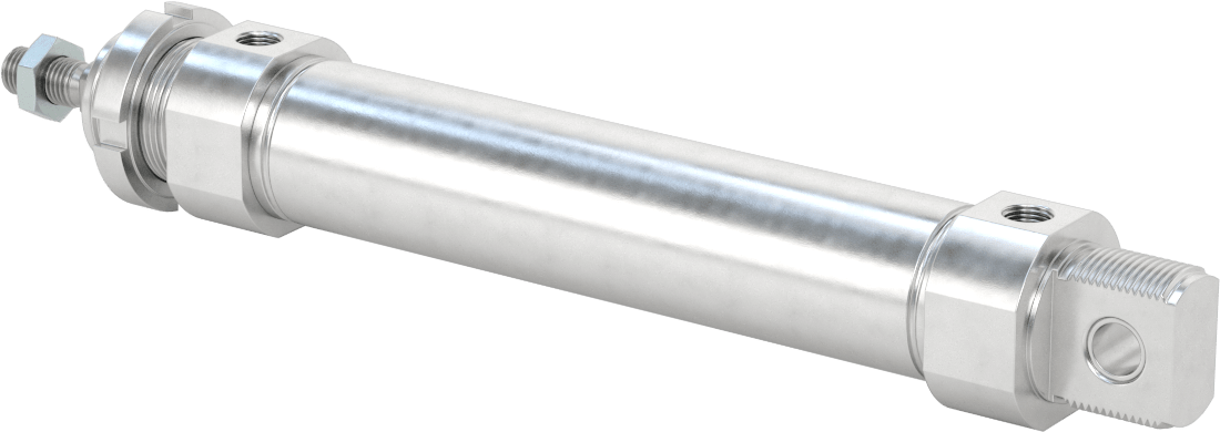 Temiz Oda Yuvarlak Gövde Hava Silindiri, 32 mm Delik Boyutu, 125 mm Strok Uzunluğu