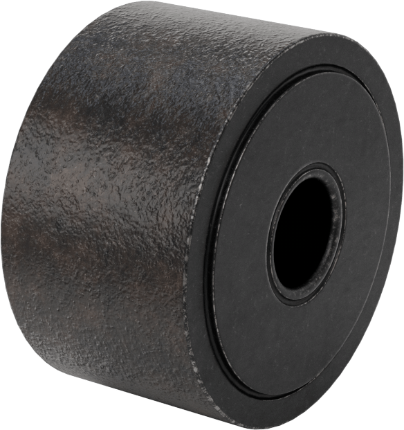 Mile Monte Düz Ray Makarası, Conta ile, 2-1/4" Silindir Çapı, 1-1/4" Silindir Genişliği