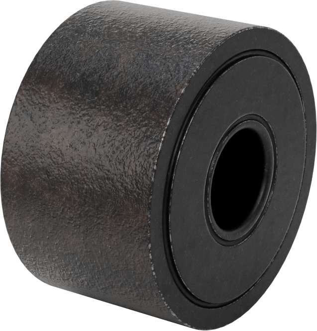 Mile Monte Düz Ray Makarası, Conta ile, 3" Silindir Çapı, 1-3/4" Makara Genişliği