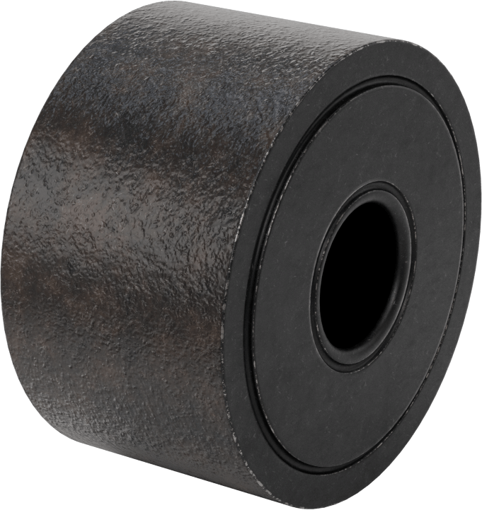 Mile Monte Düz Ray Makarası, Conta ile, 4" Silindir Çapı, 2-1/4" Makara Genişliği