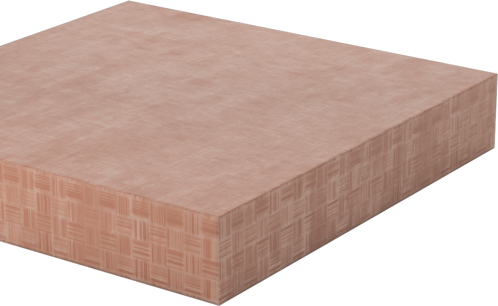Kolay İşlenebilir Garolite LE Levha, 6“ Genişlik x 6” Uzunluk, 1" Kalınlık