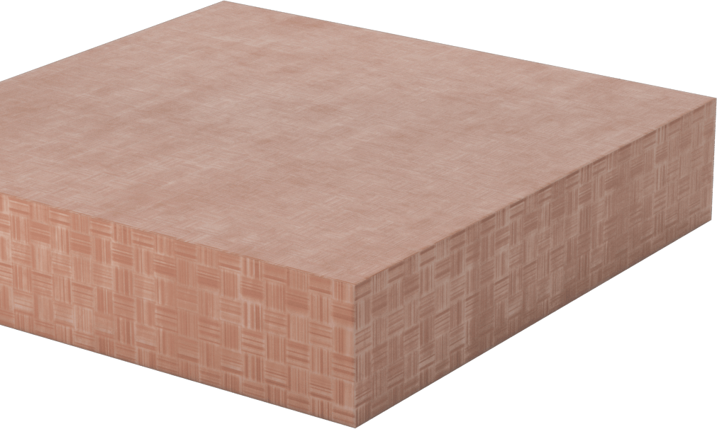 Kolay İşlenebilir Garolite LE Levha, 6“ Genişlik x 6” Uzunluk, 1-1/4" Kalınlık