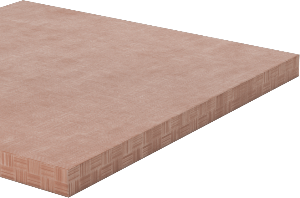 Kolay İşlenebilir Garolite LE Levha, 6“ Genişlik x 6” Uzunluk, 3/8" Kalınlık