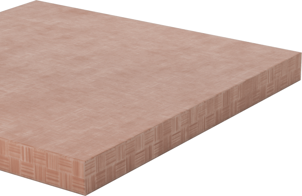 Kolay İşlenebilir Garolite LE Levha, 6“ Genişlik x 6” Uzunluk, 1/2" Kalınlık