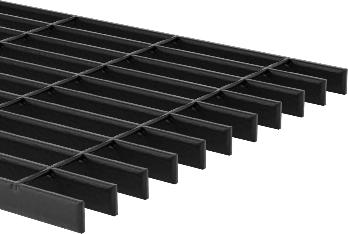 Pürüzsüz Çelik Çubuk Izgara, Toz Kaplamalı, 3/4“ Yüksek x 1/8” Genişlikte Yatak Çubuğu