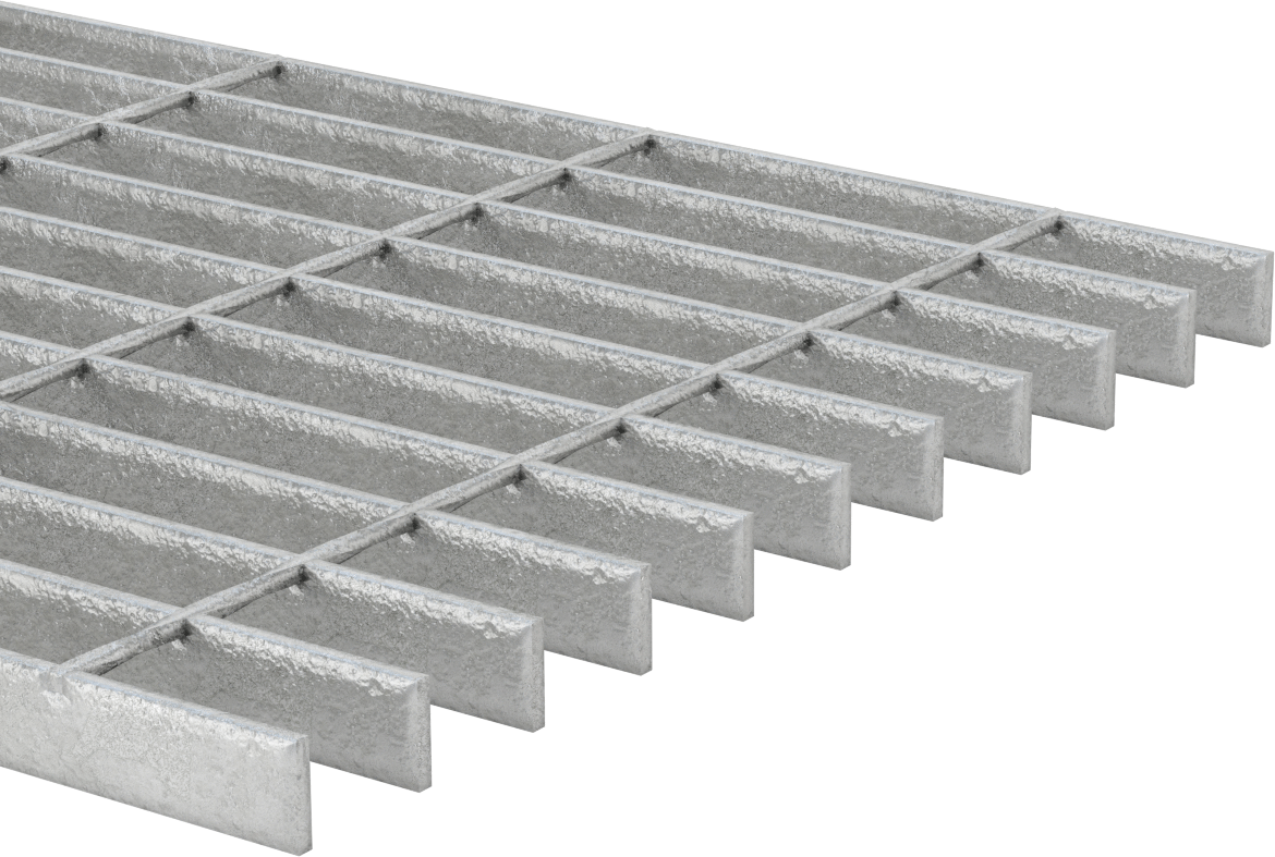 Pürüzsüz Çelik Çubuk Izgara, Galvanizli, 3/4“ Yüksek x 1/8” Genişlikte Yatak Çubuğu