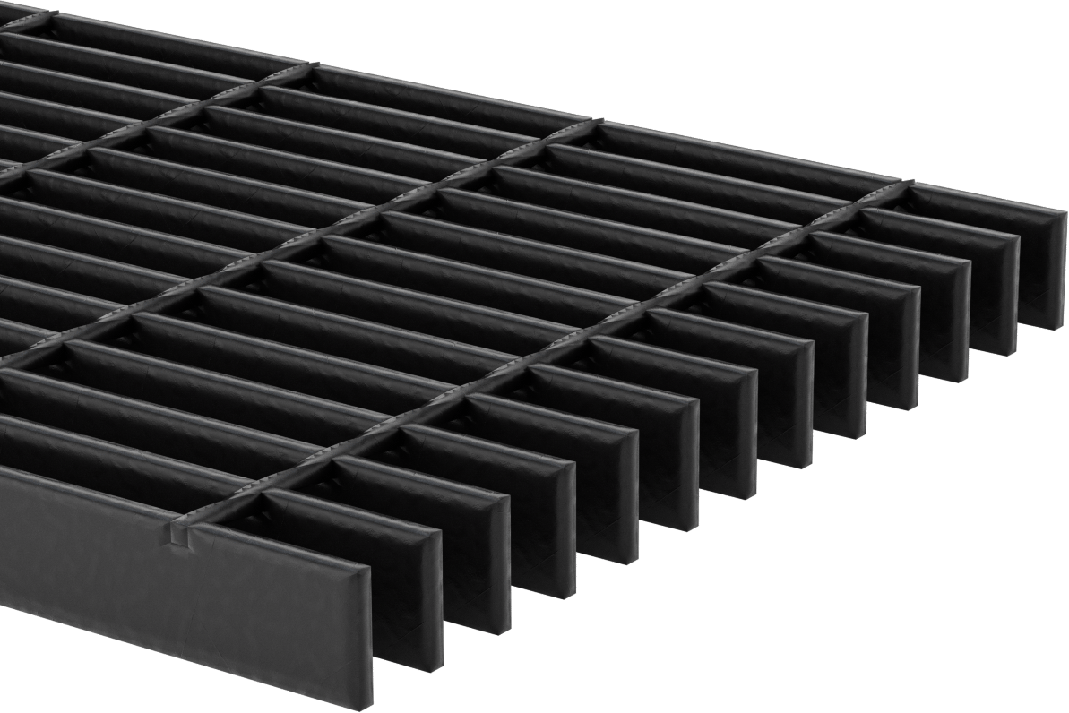 Pürüzsüz Çelik Çubuk Izgara, Toz Kaplamalı, 1-1/4“ Yükseklik x 3/16” Genişlik Yatak Çubuğu