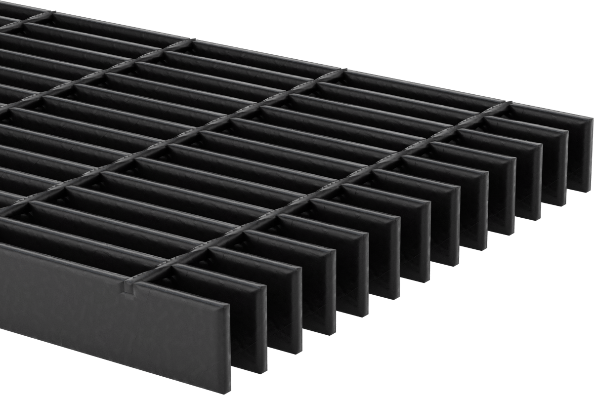 Pürüzsüz Çelik Çubuk Izgara, Toz Kaplamalı, 1-1/2“ Yükseklik x 3/16” Genişlik Yatak Çubuğu