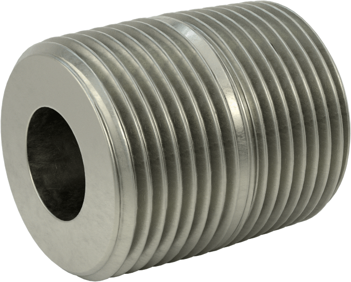 Süper Kalın Cidarlı Boru Nipeli, Çelik, Tam Dişli, 1 NPT, 1-1/2" Uzunluk
