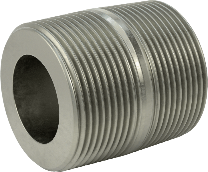 Süper Kalın Cidarlı Boru Nipeli, Çelik, Her İki Ucu Dişli, 1-1/2 NPT, 2" Uzunluk