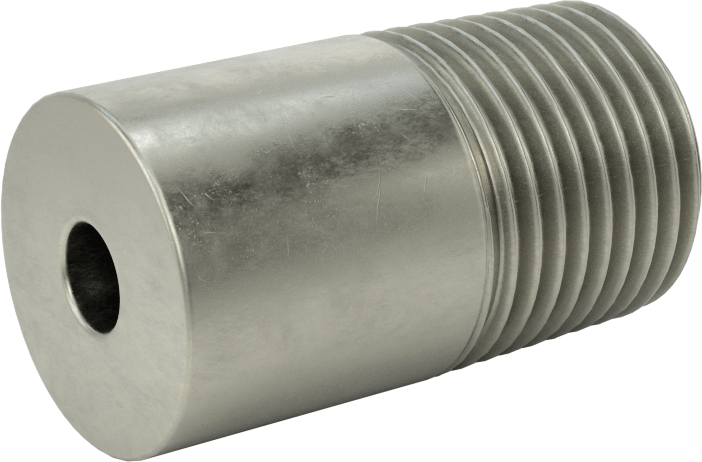 Süper Kalın Cidarlı Boru Nipeli, Çelik, Bir Ucu Dişli, 1/2 NPT, 1-1/2" Uzunluk